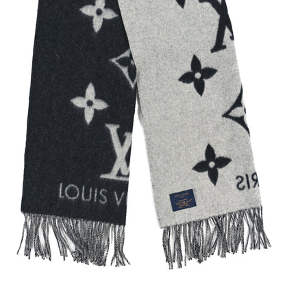 Louis Vuitton Cashmere Monogram Reykjavik Scarf Black 2 of 3