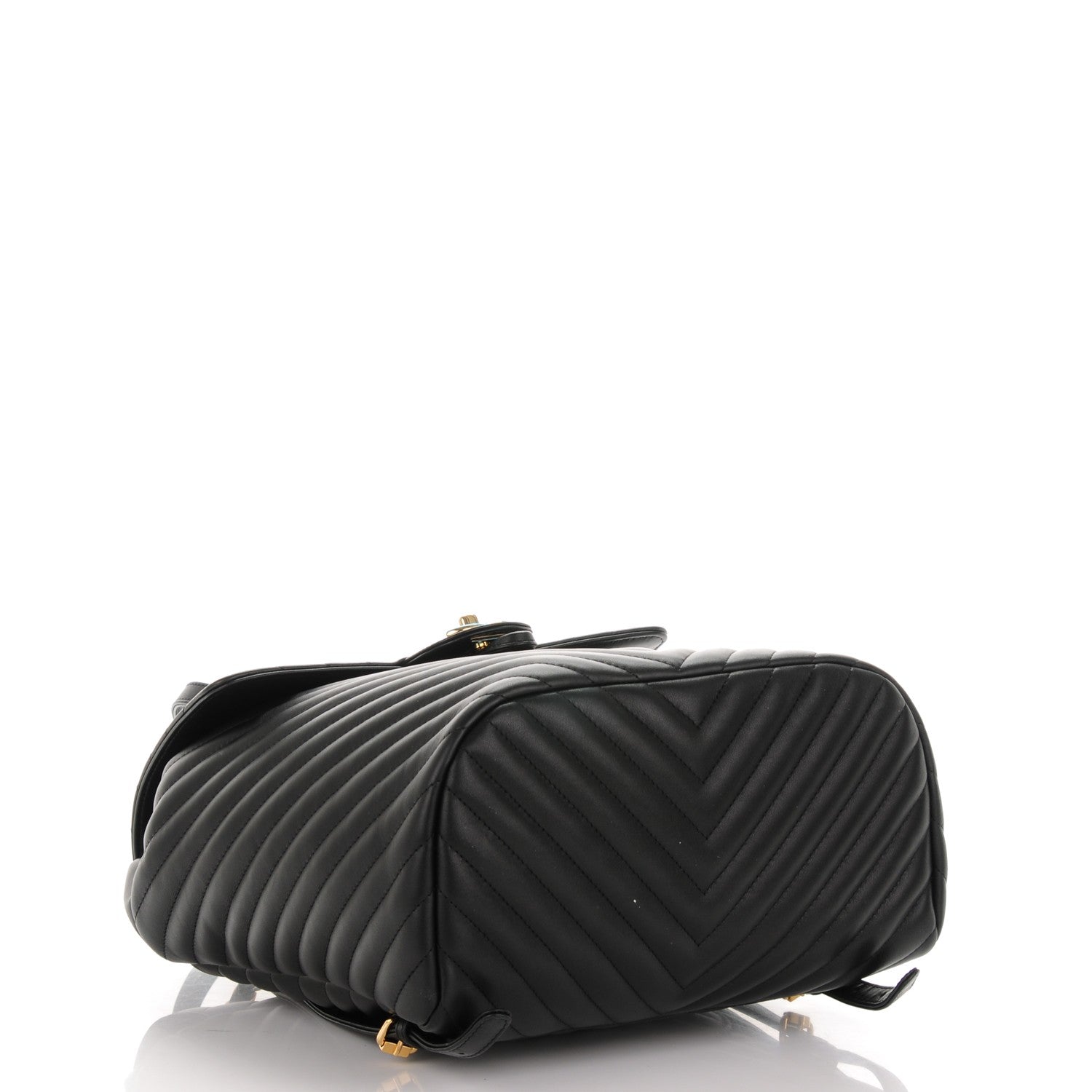 Chanel Calfskin Chevron Quilted Large Urban Spirit Backpack Black 4 of 7