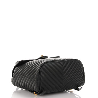Chanel Calfskin Chevron Quilted Large Urban Spirit Backpack Black 4 of 7