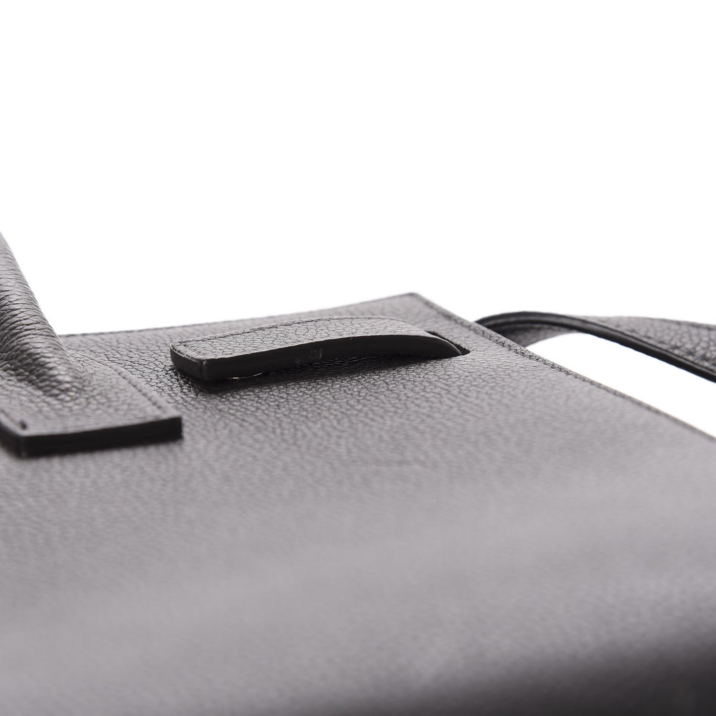 Grained Calfskin Baby Sac De Jour Black