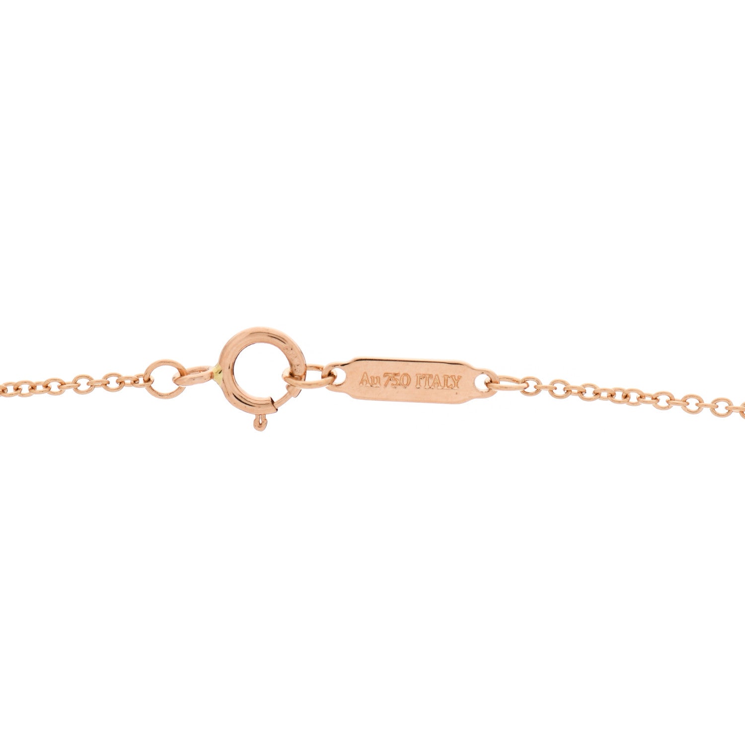 Tiffany 18K Rose Gold Diamond Small Atlas Open Pave Pendant Necklace 5 of 6