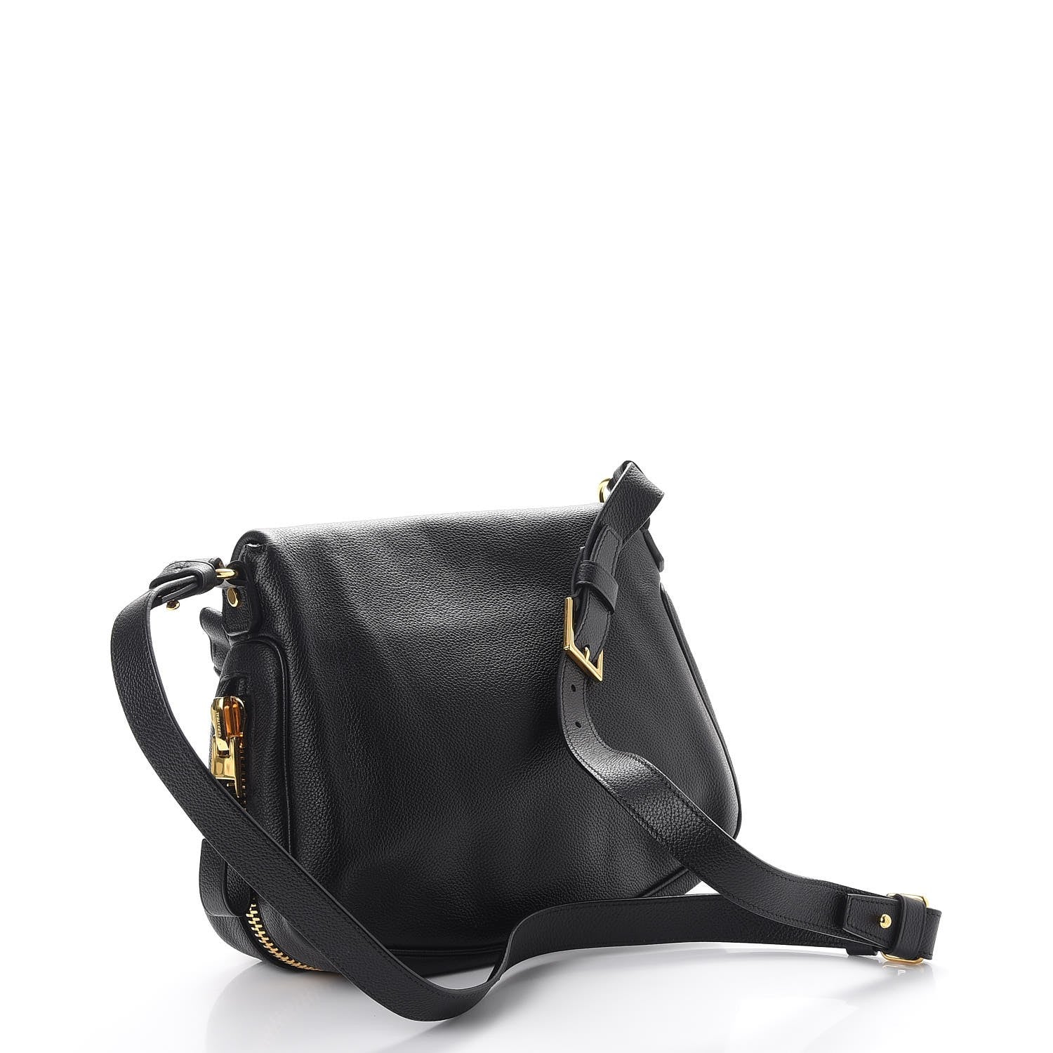 Tom Ford Grained Calfskin Medium Jennifer Crossbody Bag Black 3 of 7