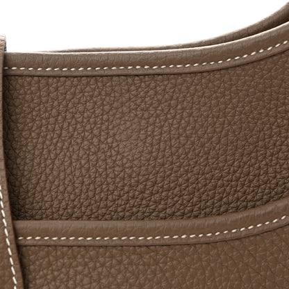 Hermes Taurillon Clemence Evelyne III PM Etoupe 11 of 11