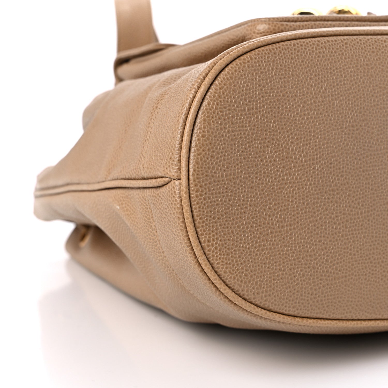 Chanel Caviar Drawstring Shoulder Bag Beige 10 of 14