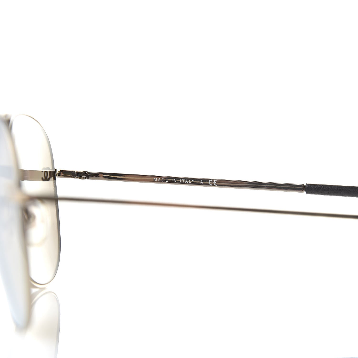 Chanel Metal Aviator CC Sunglasses 4189-T-Q Gold 6 of 8