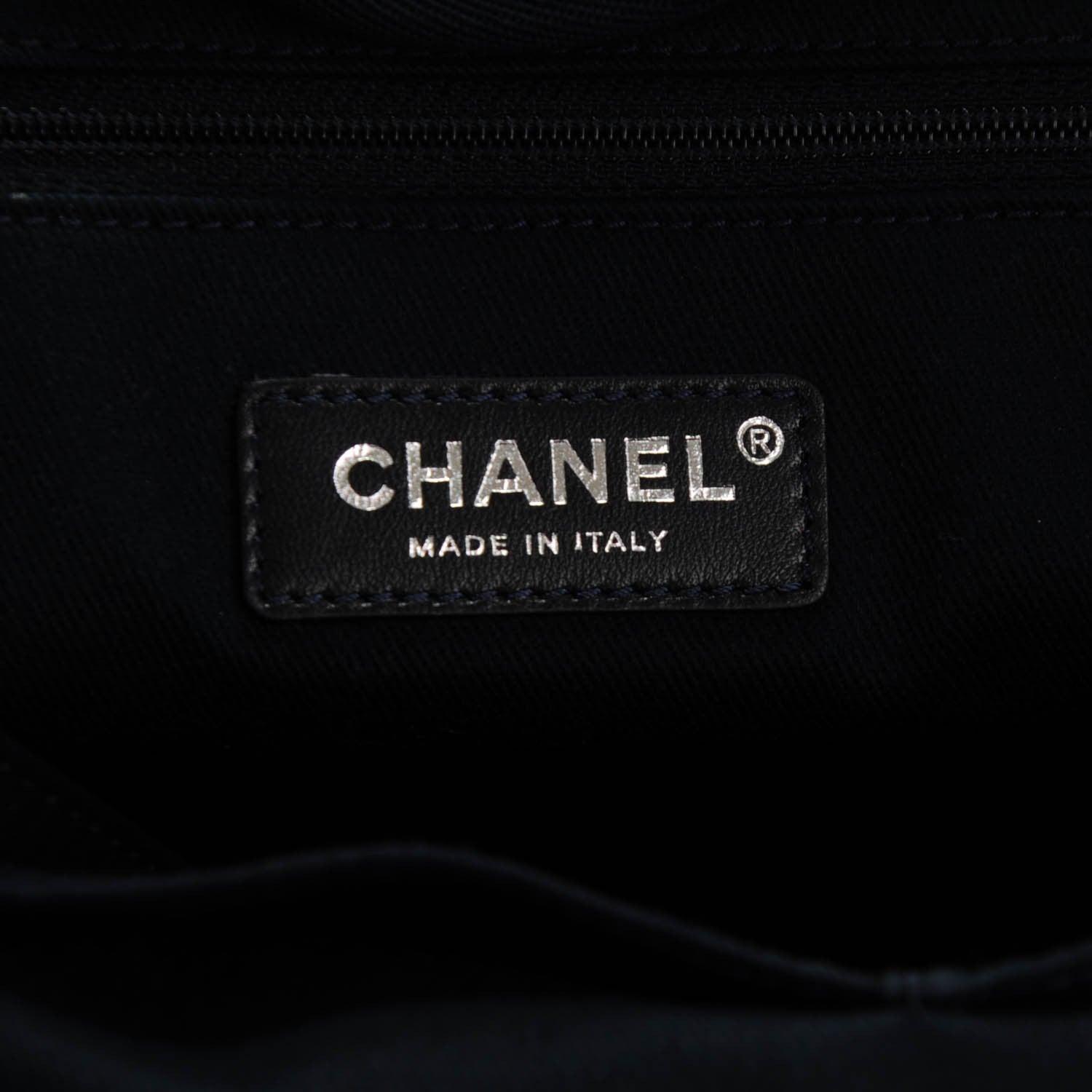 Chanel Canvas Large Deauville Tote Dark Blue 6 of 7