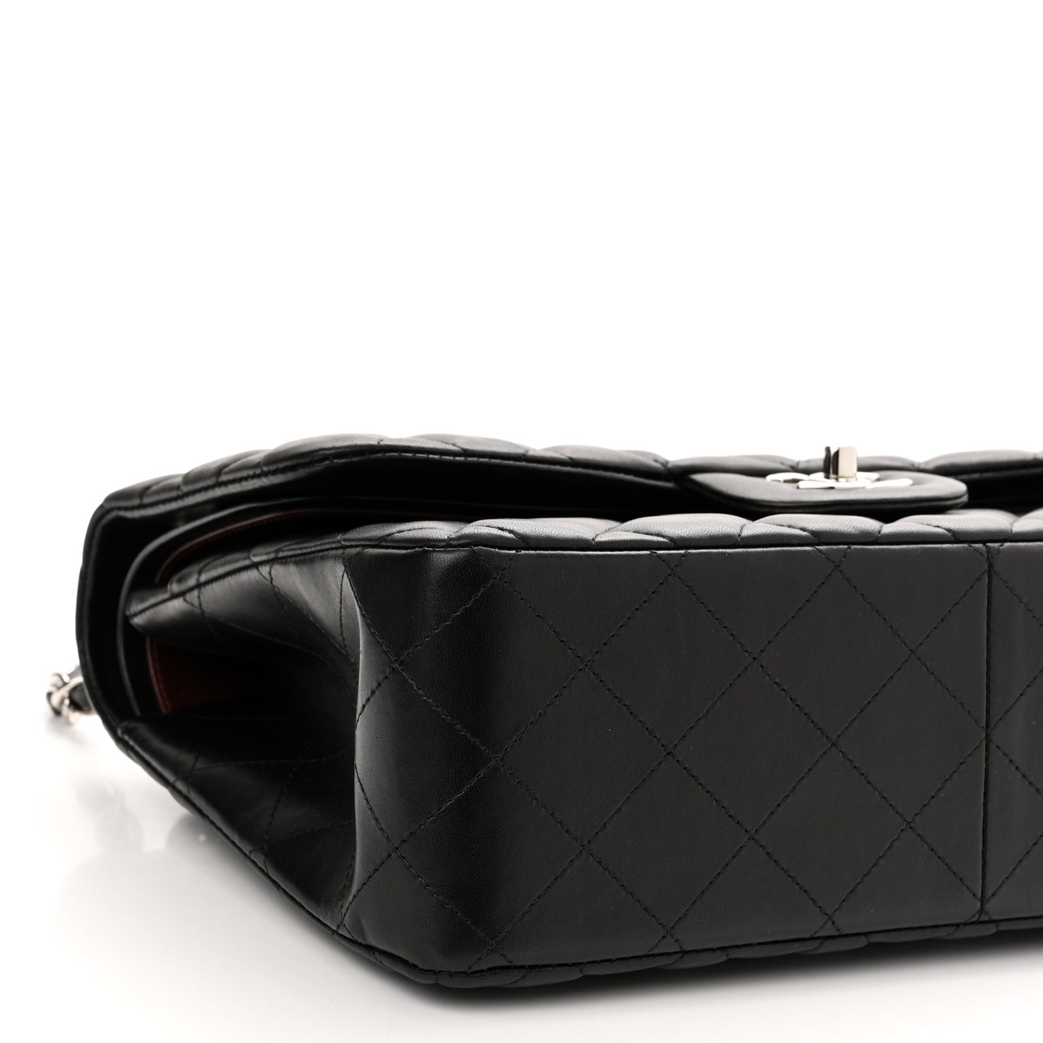 Chanel Lambskin Quilted Jumbo Double Flap Black 9 of 10
