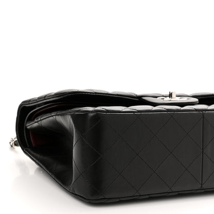 Chanel Lambskin Quilted Jumbo Double Flap Black 9 of 10