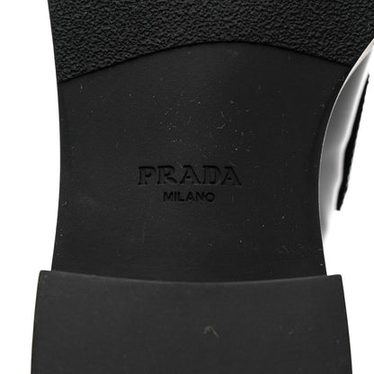 Prada Vernice Triangle 50mm Loafers 39 Black 6 of 8