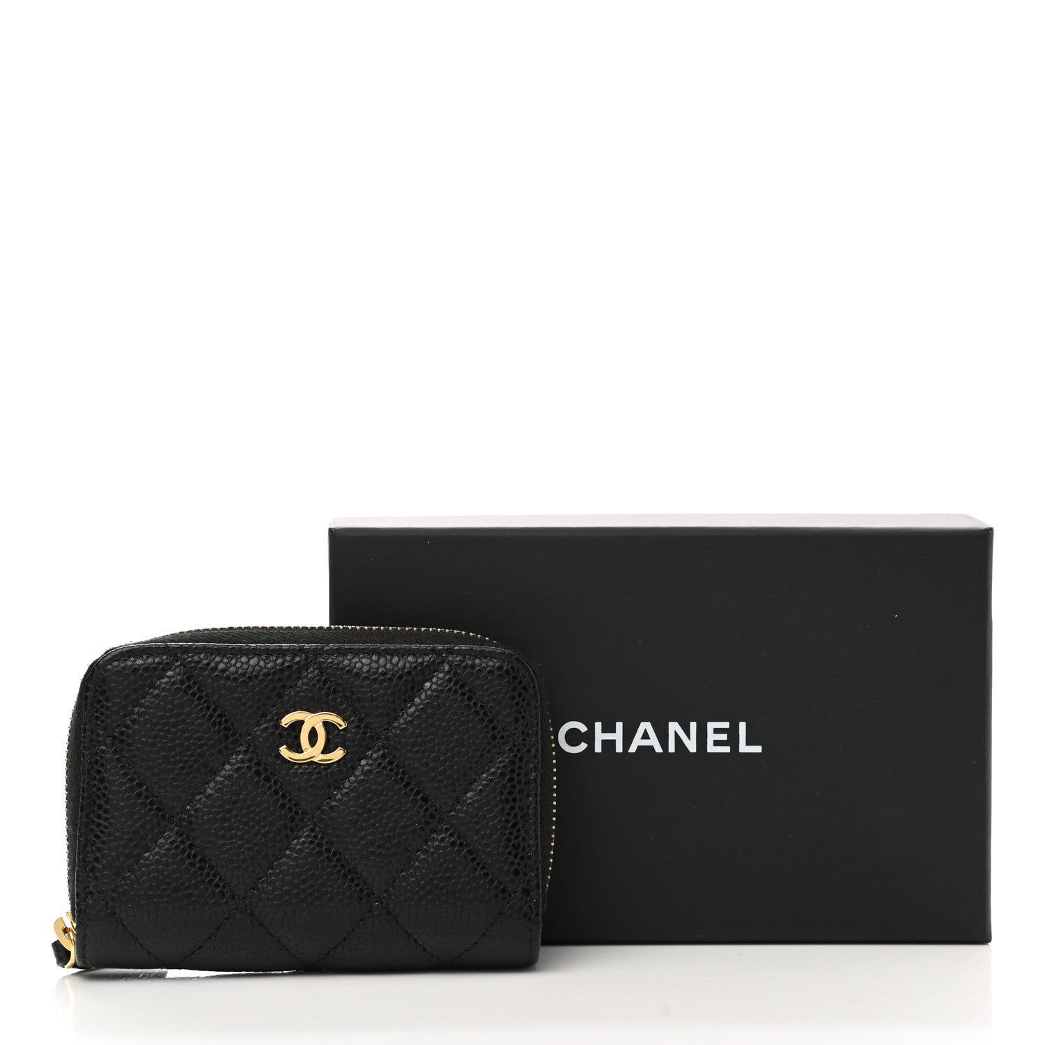 Chanel Caviar Quilted Classic Zipped Coin Purse Black 10 of 10