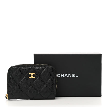 Chanel Caviar Quilted Classic Zipped Coin Purse Black 10 of 10