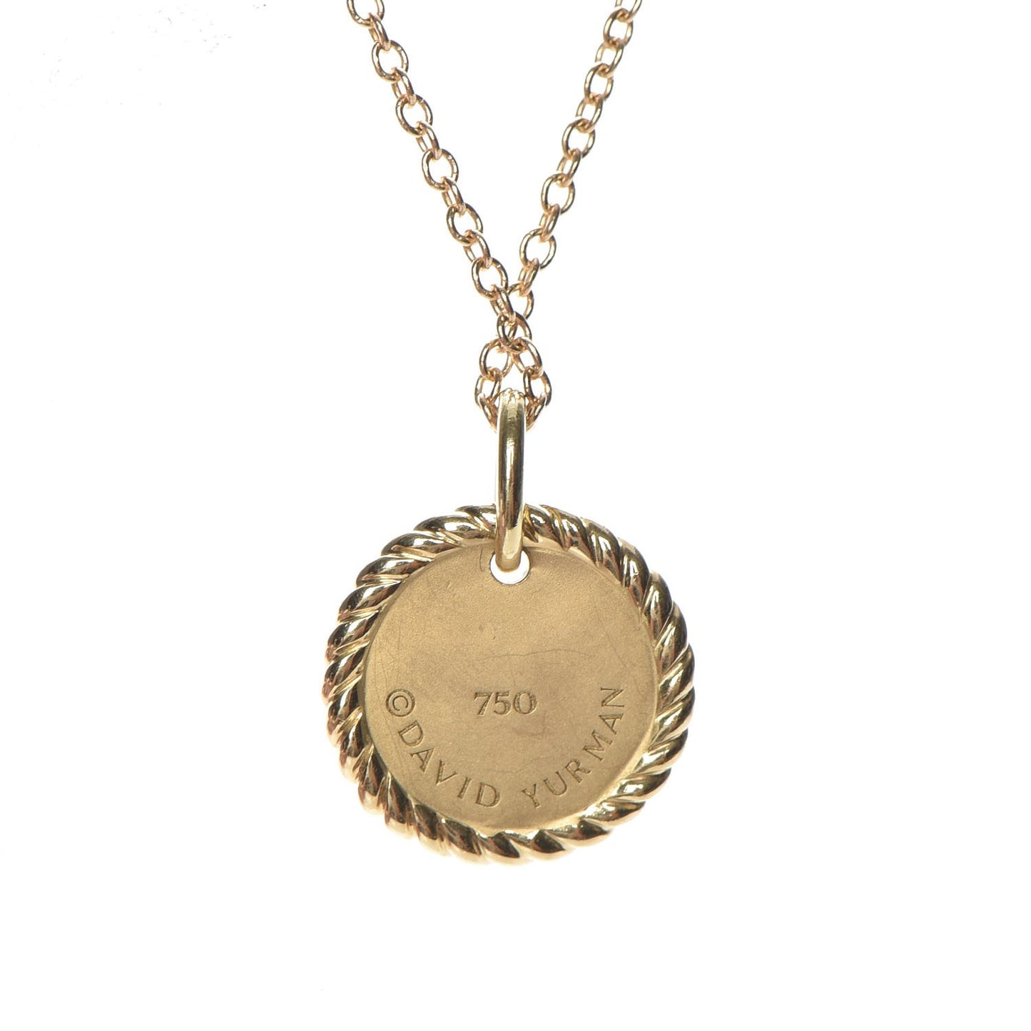 18K Yellow Gold Blue Sapphire Diamond Evil Eye Necklace