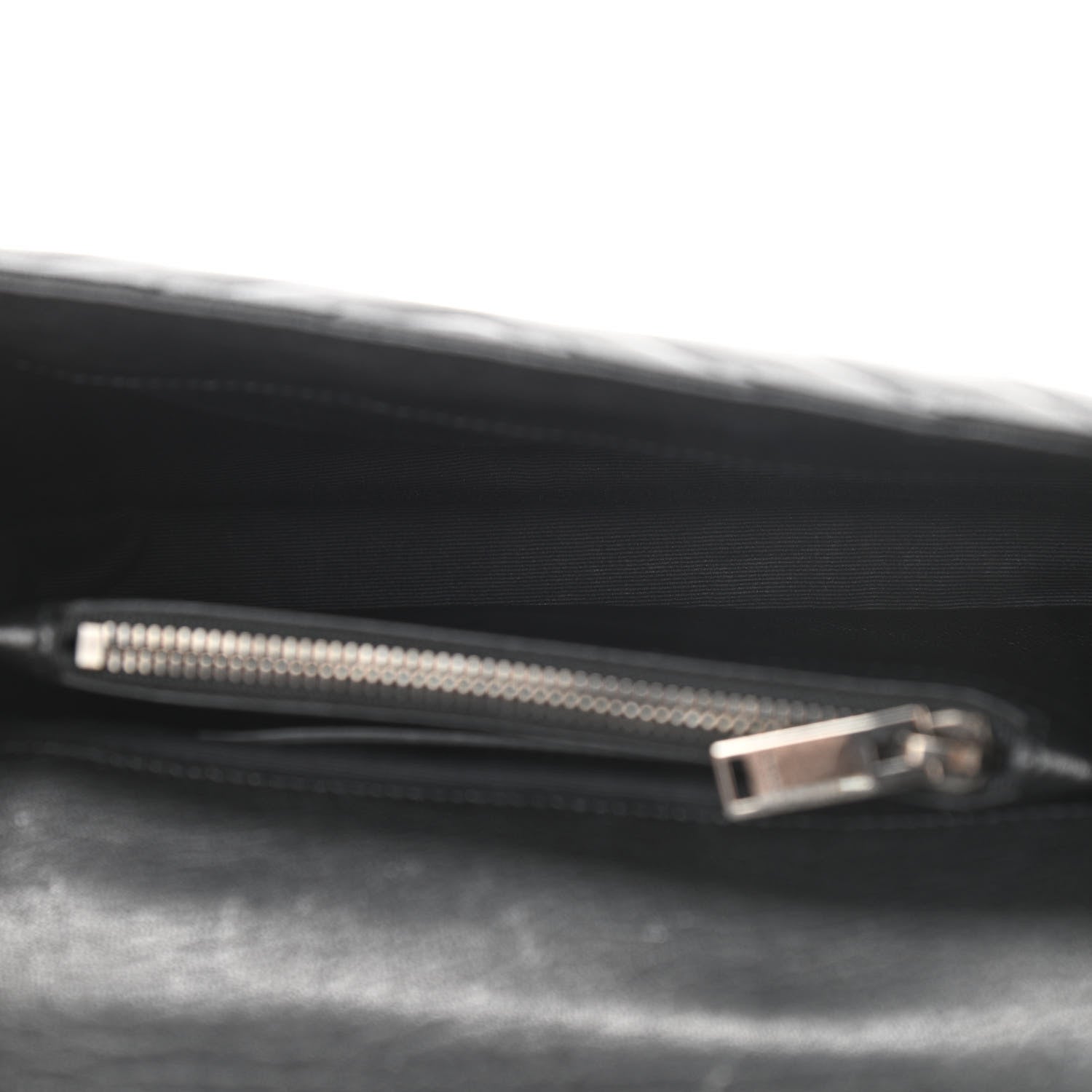 Saint Laurent Sheepskin Matelasse Chevron Monogram Medium College Bag Black 5 of 11