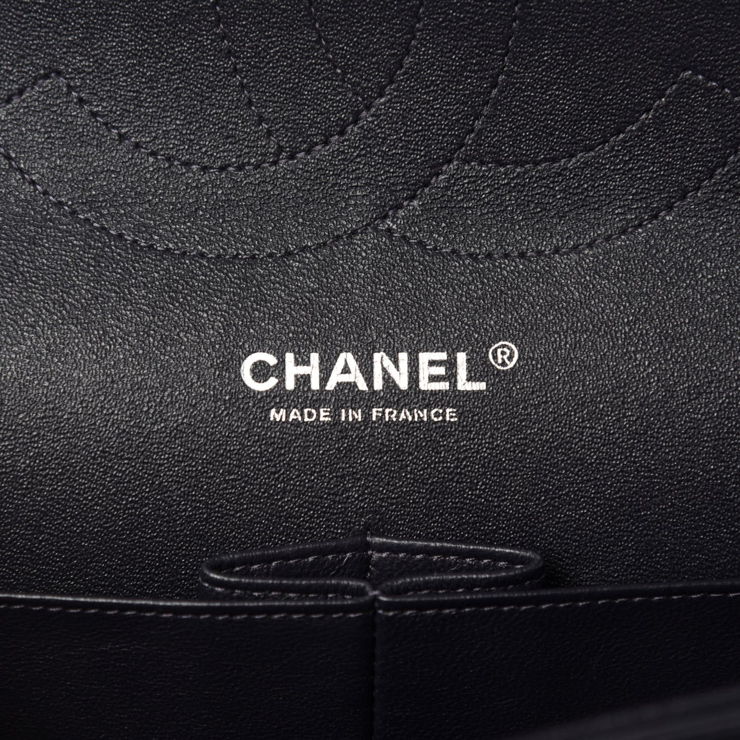 Lambskin Quilted Jumbo Double Flap Navy