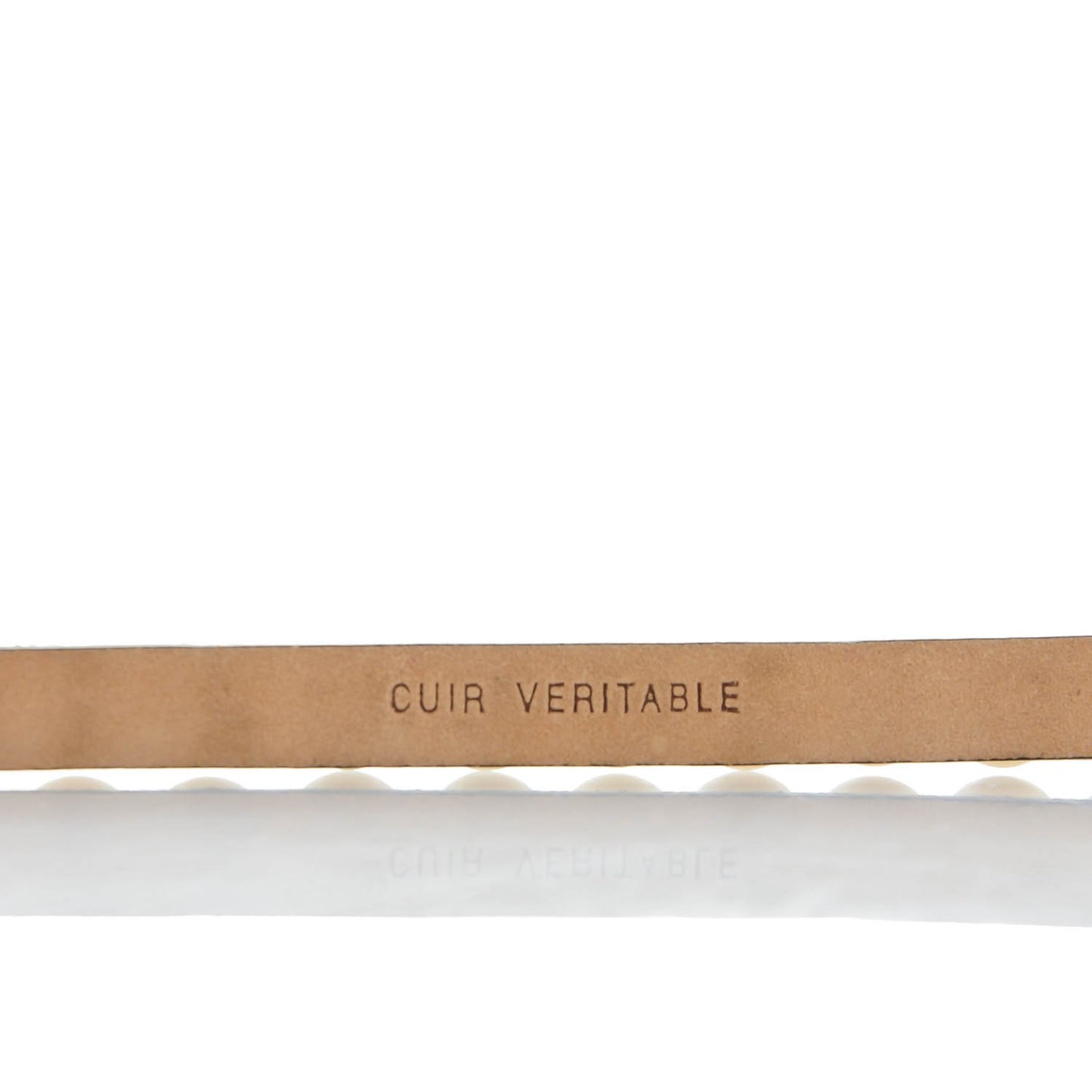 Calfskin Pearl CC Belt 95 38 Black