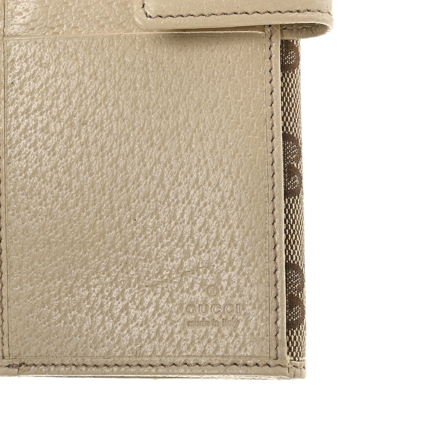 Gucci Monogram Metal Bar Continental Flap Wallet Off White 7 of 9