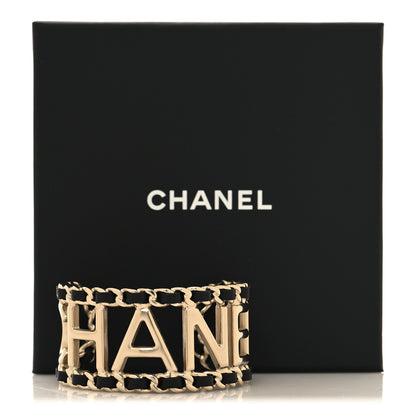 Chanel Lambskin Vintage Allure Cuff Bracelet S Black Gold 5 of 5
