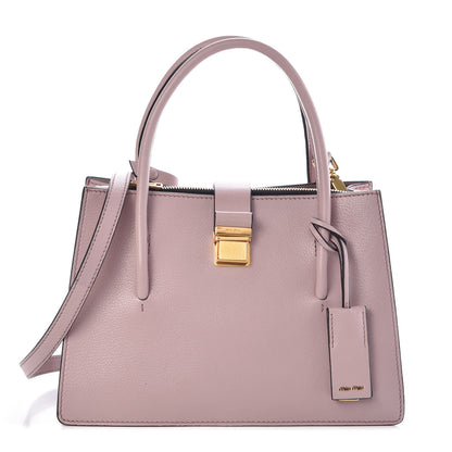 Miu Miu Goatskin Madras Tote Mughetto 1 of 11