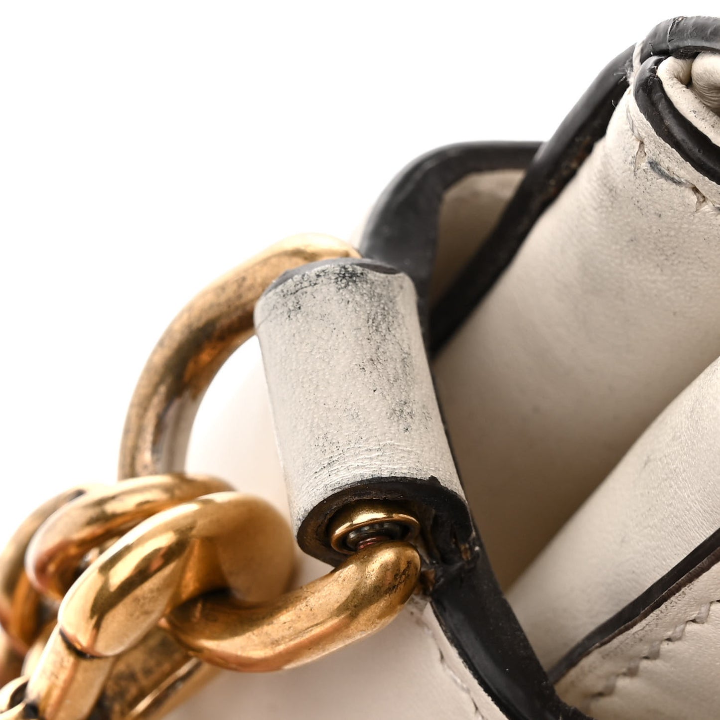 Nappa Pearl Studded Mini Queen Margaret Broadway Shoulder Bag Mystic White