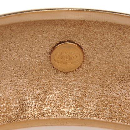 Chanel Wide Metal L'Elegance French Quote Bangle Gold 4 of 5