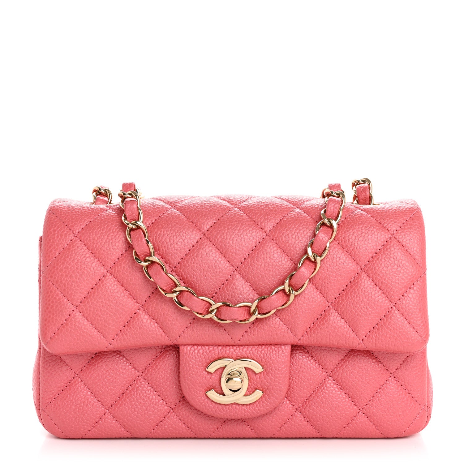 Chanel Iridescent Caviar Quilted Mini Rectangular Flap Pink 1 of 10