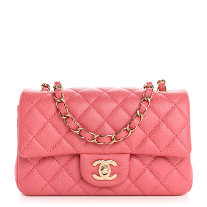 Chanel Iridescent Caviar Quilted Mini Rectangular Flap Pink 1 of 10