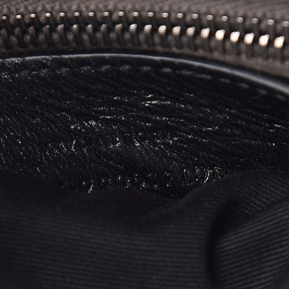 Saint Laurent Metallic Grain De Poudre Matelasse Chevron Monogram Medium College Bag Gunmetal 9 of 9