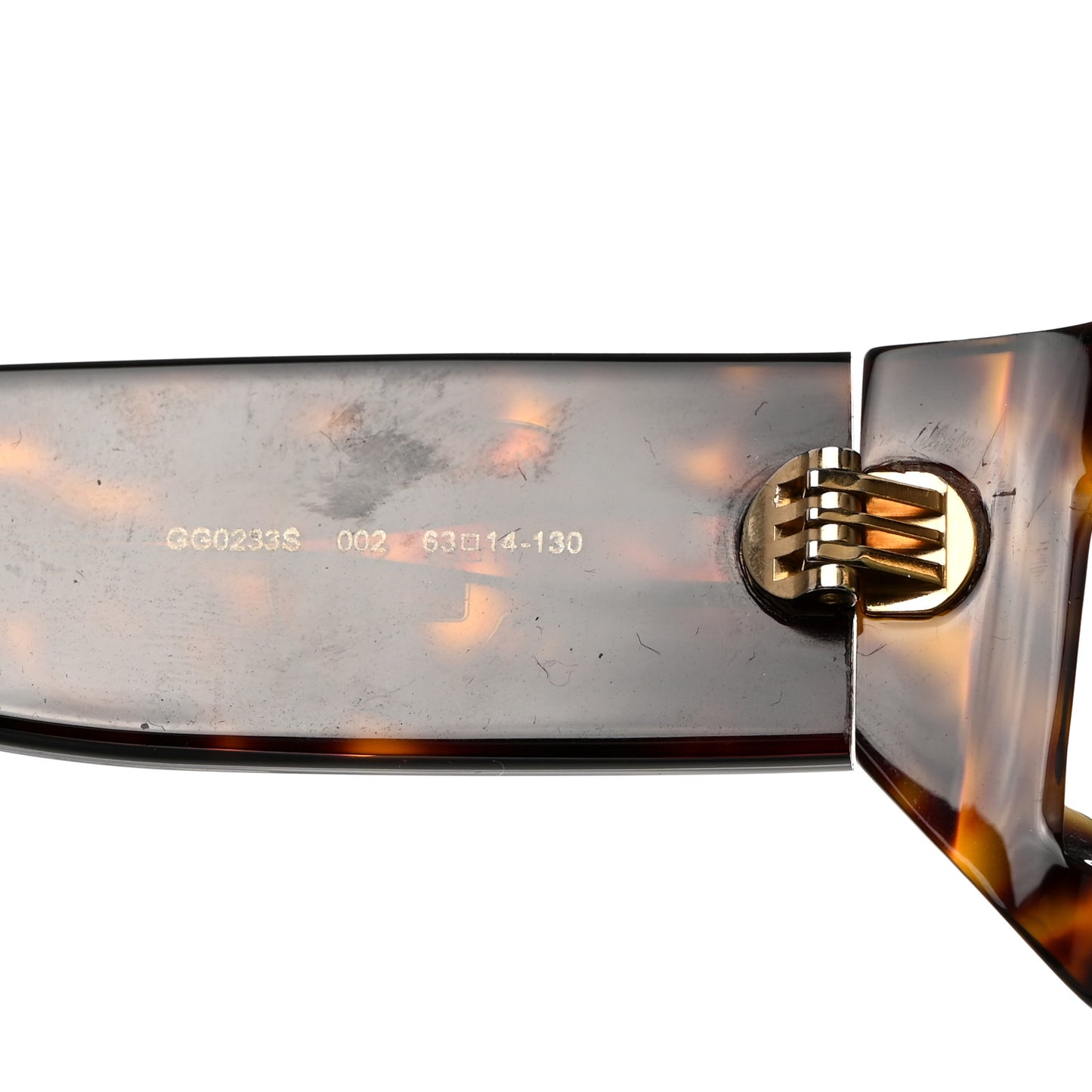 Oval Sunglasses GG0233S Tortoiseshell Gold