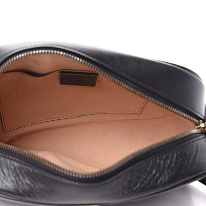 Gucci Calfskin Matelasse Small GG Marmont Chain Shoulder Bag Black 5 of 13
