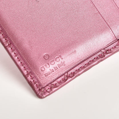 Gucci Metallic Soft Guccissima Heart Travel Wallet Fresia Rose 6 of 11
