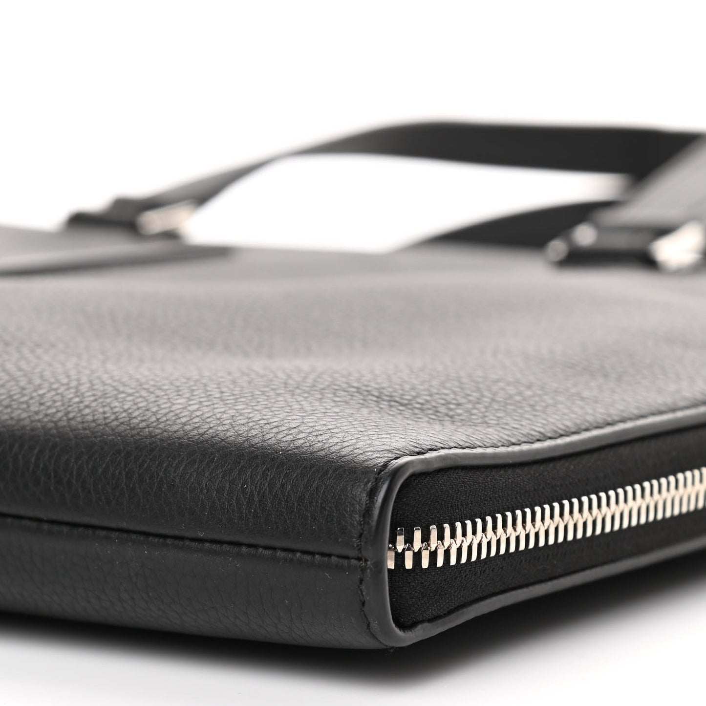 HOMME Calfskin Zip Around Briefcase Black