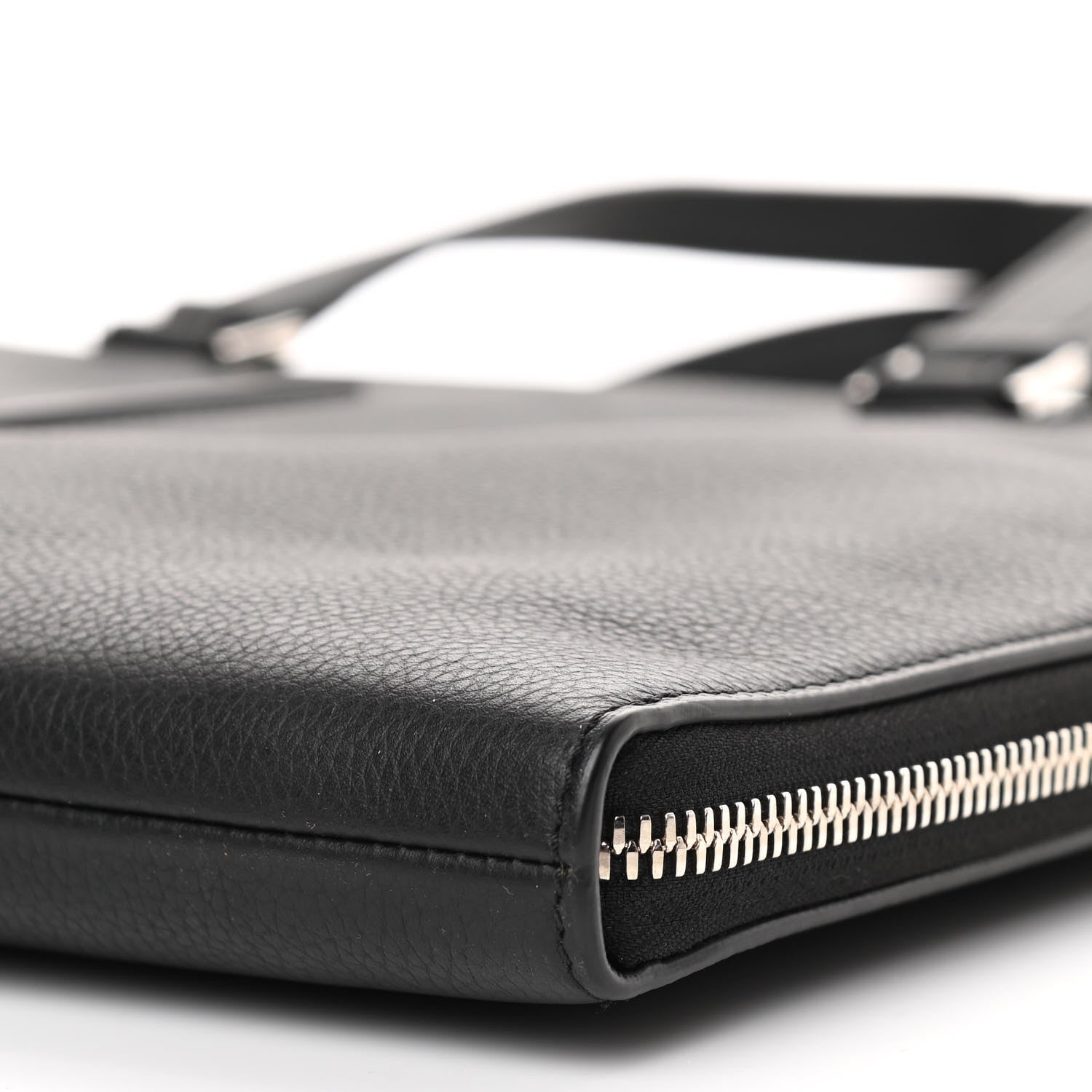 Christian Dior HOMME Calfskin Zip Around Briefcase Black 9 of 11