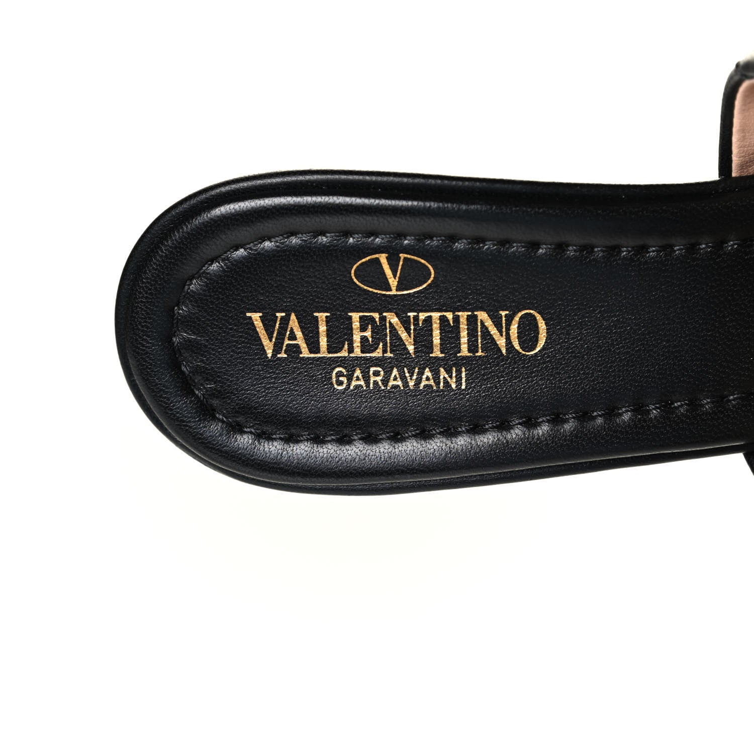 Valentino Garavani Nappa Quilted Roman Stud 65mm Slide Sandals 36 Black 7 of 7