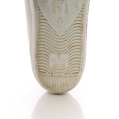 Gucci Calfskin Interlocking G Womens New Ace Sneakers 36 White Red Flame Green 8 of 15