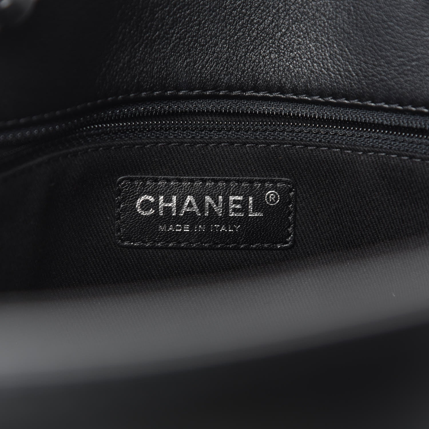 Chanel Calfskin Woven Chain Large Shopping Bag Black 8 of 10