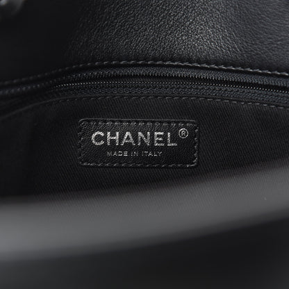Chanel Calfskin Woven Chain Large Shopping Bag Black 8 of 10