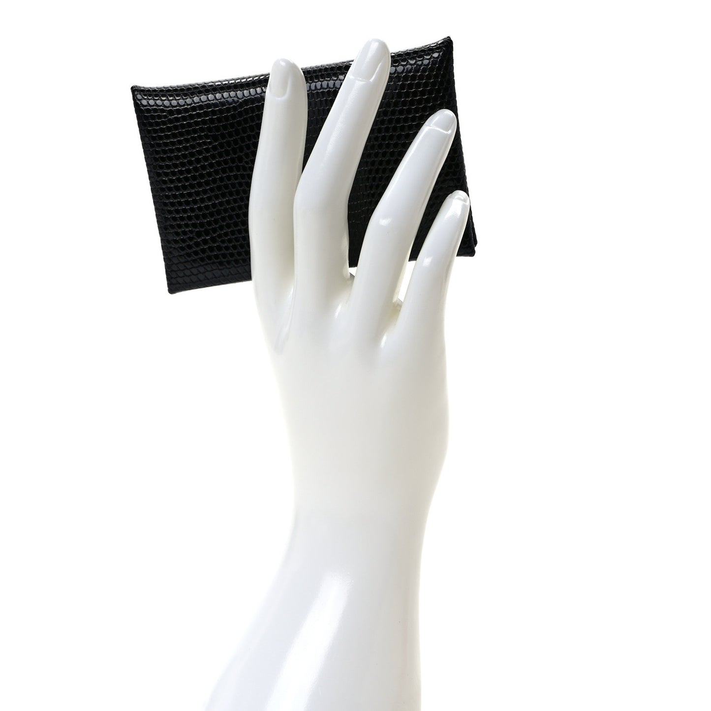 Lizard Calvi Card Case Black