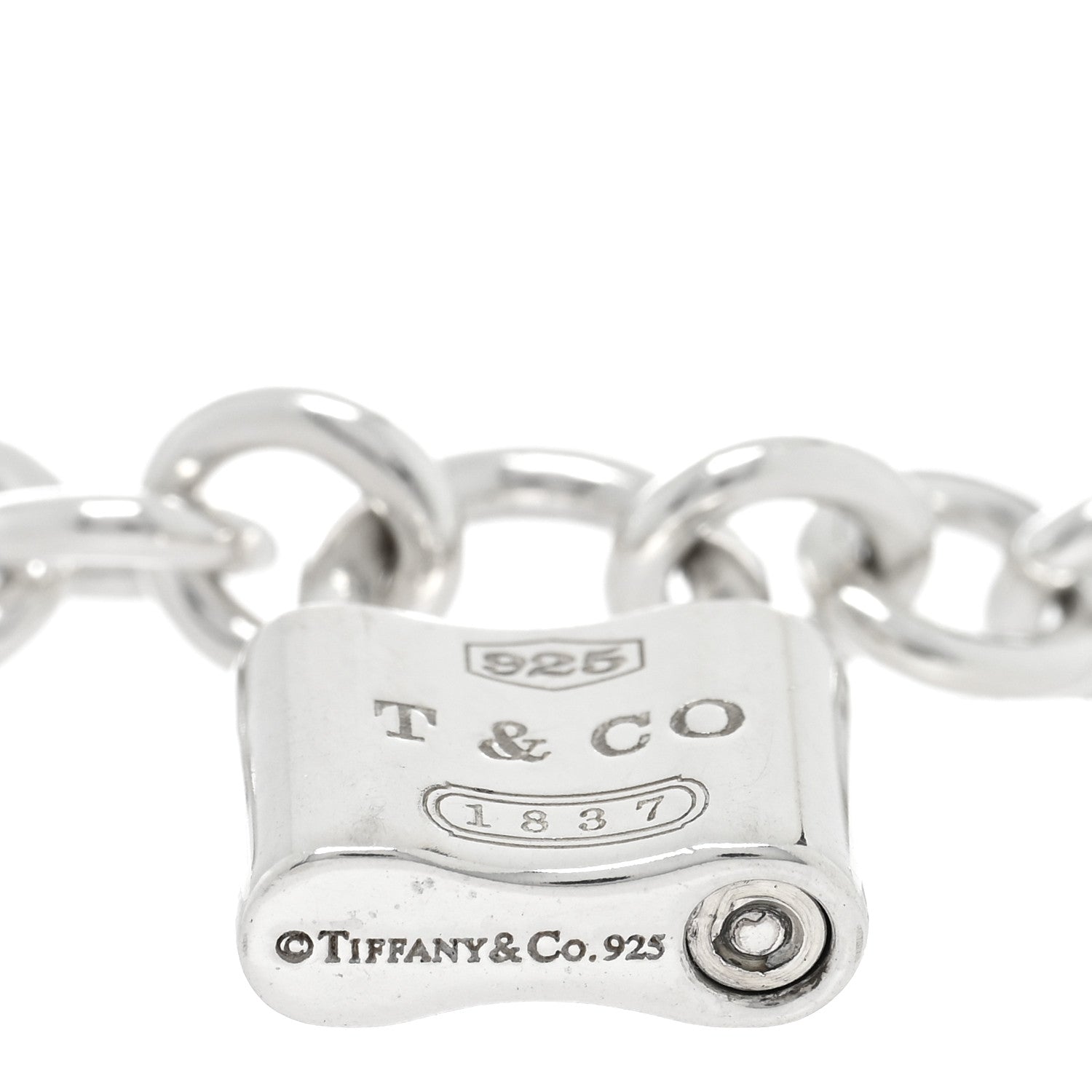 Tiffany Sterling Silver 1837 Lock Charm Necklace 4 of 4