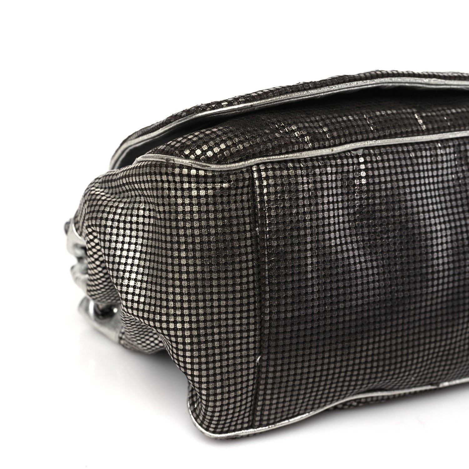 Chanel Metallic Lambskin Perforated Hollywood Accordion Flap Bag Silver 8 of 10