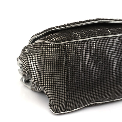 Chanel Metallic Lambskin Perforated Hollywood Accordion Flap Bag Silver 8 of 10