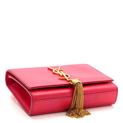 Saint Laurent Calfskin Small Classic Monogram Kate Tassel Satchel Lipstick Fuchsia 6 of 12