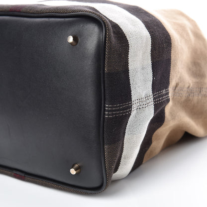 Burberry Canvas Mega Check Medium Ashby Hobo Black 6 of 10
