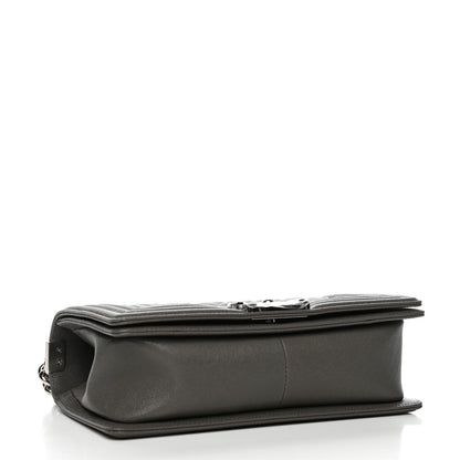 Chanel Caviar Quilted Medium Boy Flap Grey 4 of 11