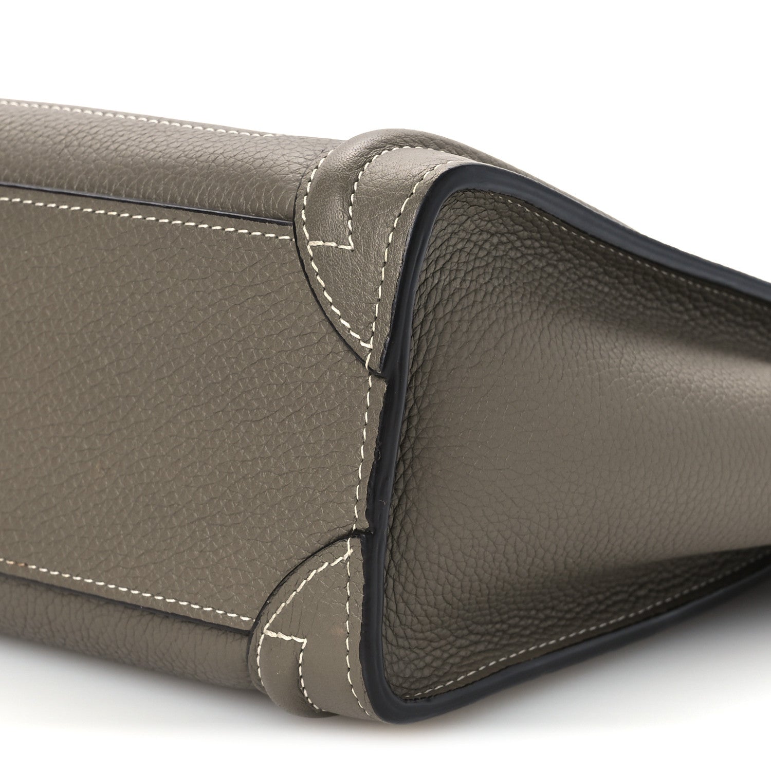 Celine Drummed Calfskin Nano Luggage Souris 10 of 10