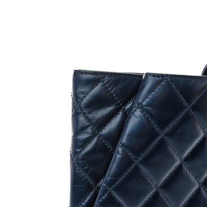 Chanel Glazed Calfskin Quilted Coco Pleats Clutch Navy 13 of 16