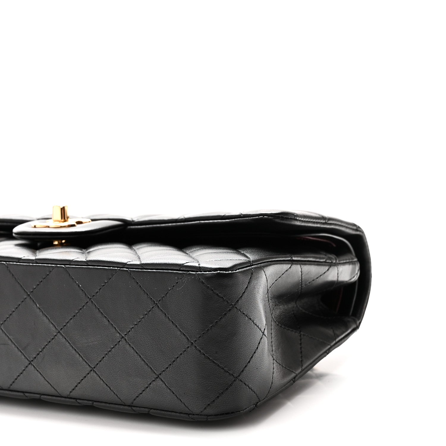 Chanel Lambskin Quilted Medium Double Flap Black 10 of 10