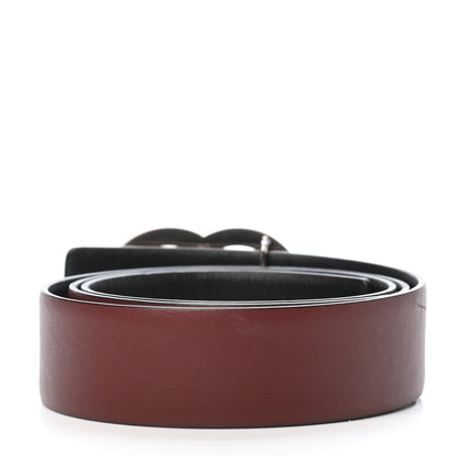 Chanel Calfskin CC Reversible Belt 80 32 Black Burgundy 2 of 5