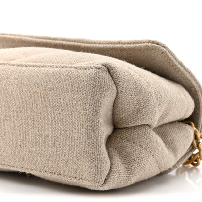 Off-White Linen Diagonal Quilted Jackhammer 17 Shoulder Bag Beige 9 of 12