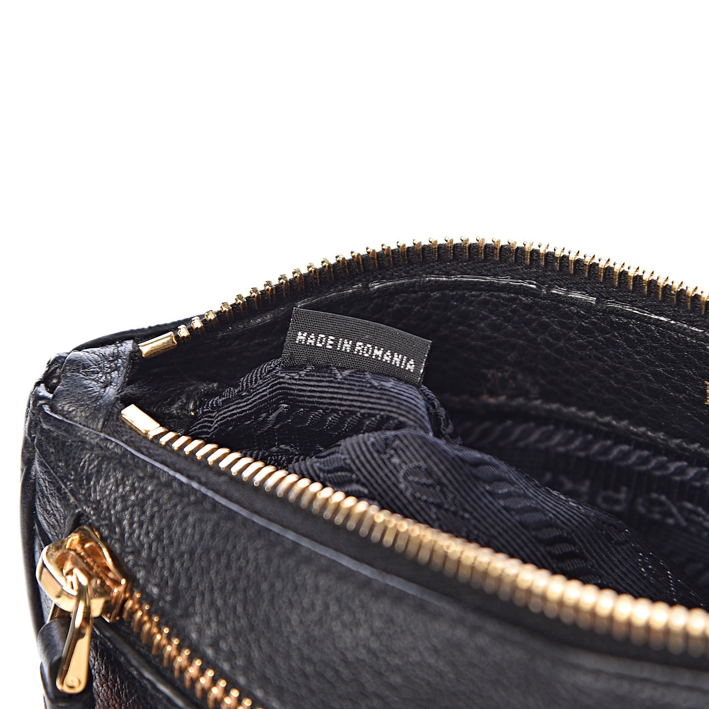 Vitello Daino Small Belt Bag Black