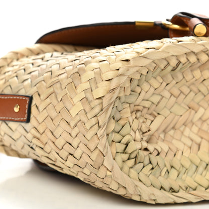Chloe Raffia Calfskin Marcie Basket Tan 8 of 12